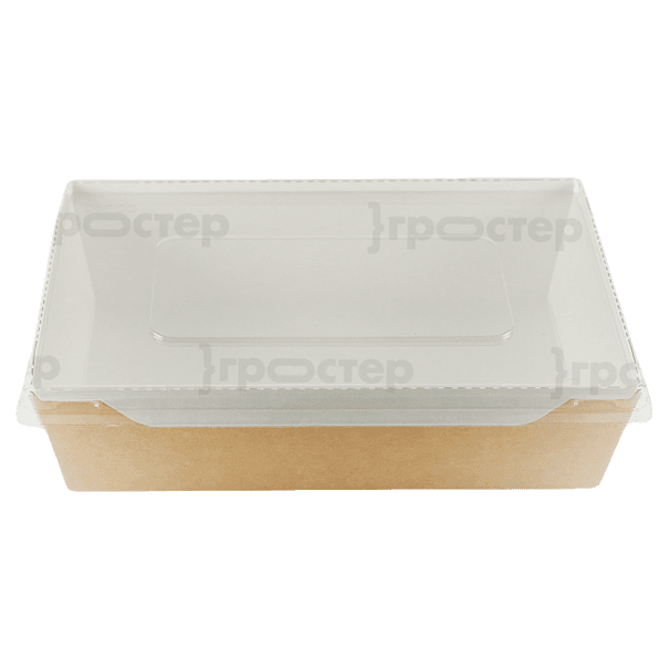 Салатник бумажный 400 мл с прозрачной крышкой 120*145*45 мм ECO OpSalad, Крафт Салатник бумажный 400 мл с прозрачной крышкой 120*145*45 мм ECO OpSalad, Крафт