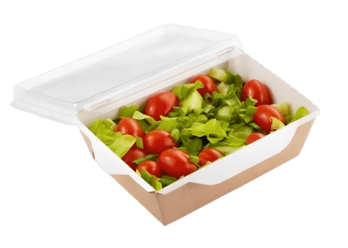 Салатник бумажный 400 мл с прозрачной крышкой 120*145*45 мм ECO OpSalad, Крафт Салатник бумажный 400 мл с прозрачной крышкой 120*145*45 мм ECO OpSalad, Крафт