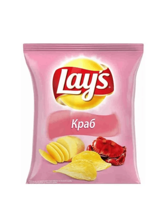 Чипсы "LAYS" 81г ассортимент, Краб Чипсы "LAYS" 81г ассортимент, Краб